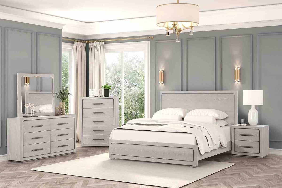 Crowthorne White Oak Contemporary Bedroom Set