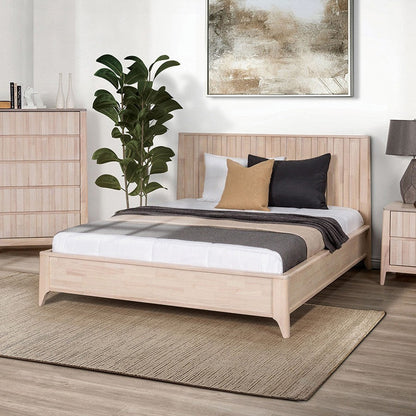 Gervais White Wash Mid-Century Modern Bedroom Set