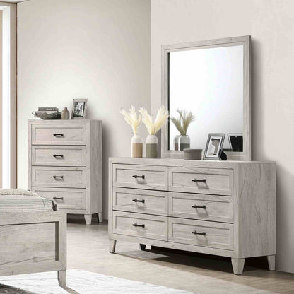 Mysen White Wash Contemporary Youth Bedroom Set