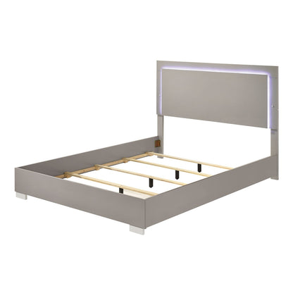 Sinistra Light Taupe Contemporary Bedroom Set