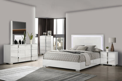 Sinistra White Contemporary Bedroom Set
