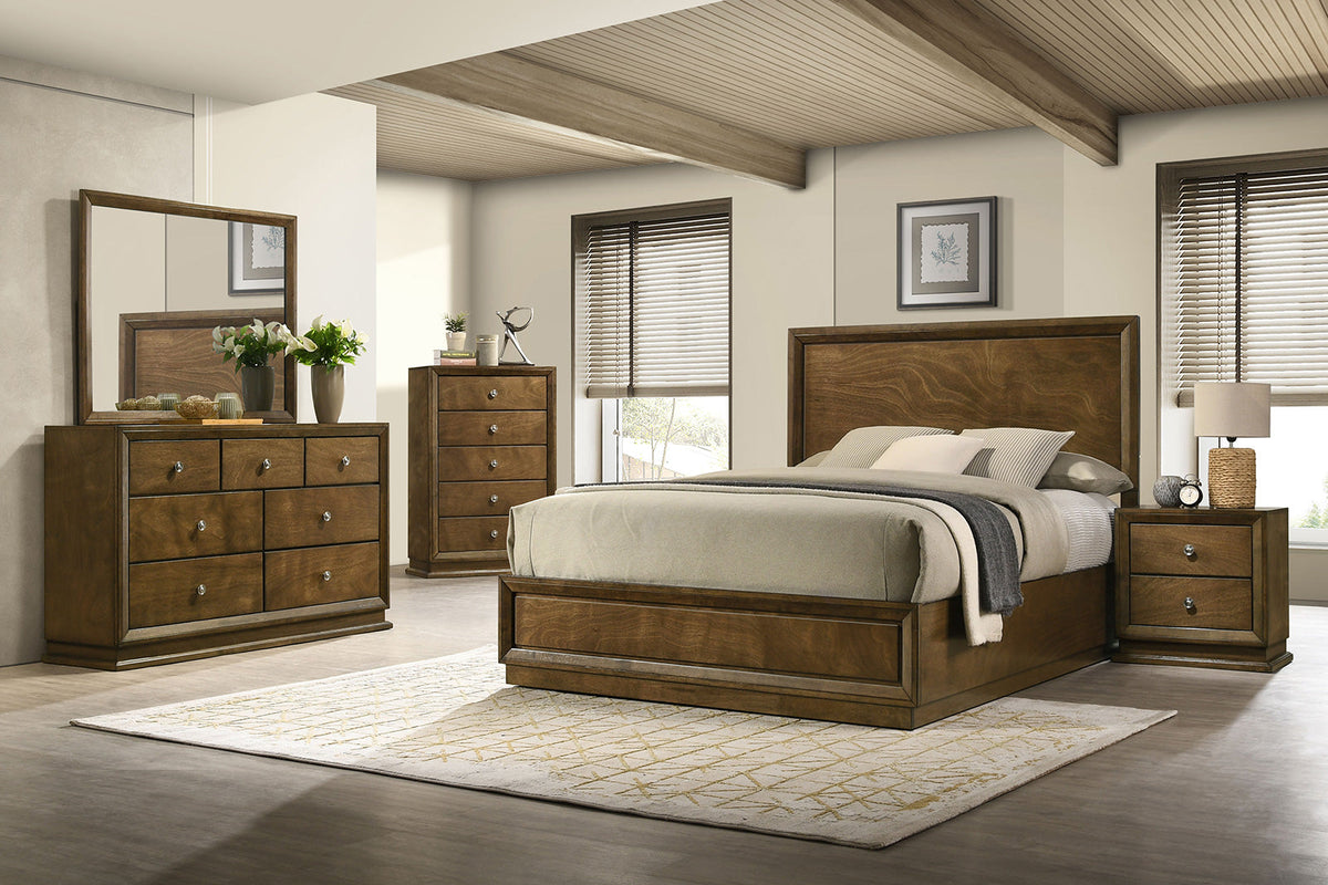 Kirkham Walnut Transitional Bedroom Set