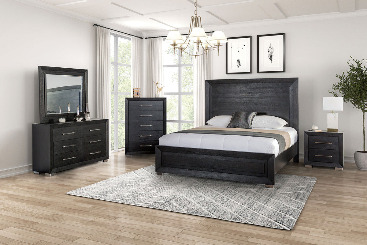 Ashbourne Black Contemporary Bedroom Set