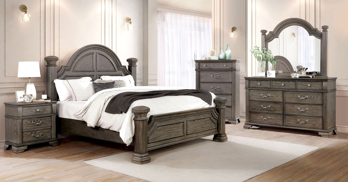 Pamphilos Gray Traditional Bedroom Set