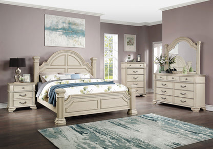 Pamphilos Antique White Traditional Bedroom Set