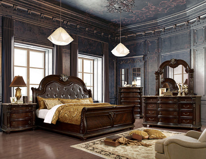 Fromberg Brown Cherry Traditional Bedroom Set