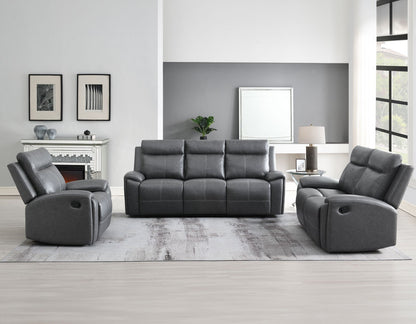 Gaston Gray 3-Piece Reclining Living Room Set