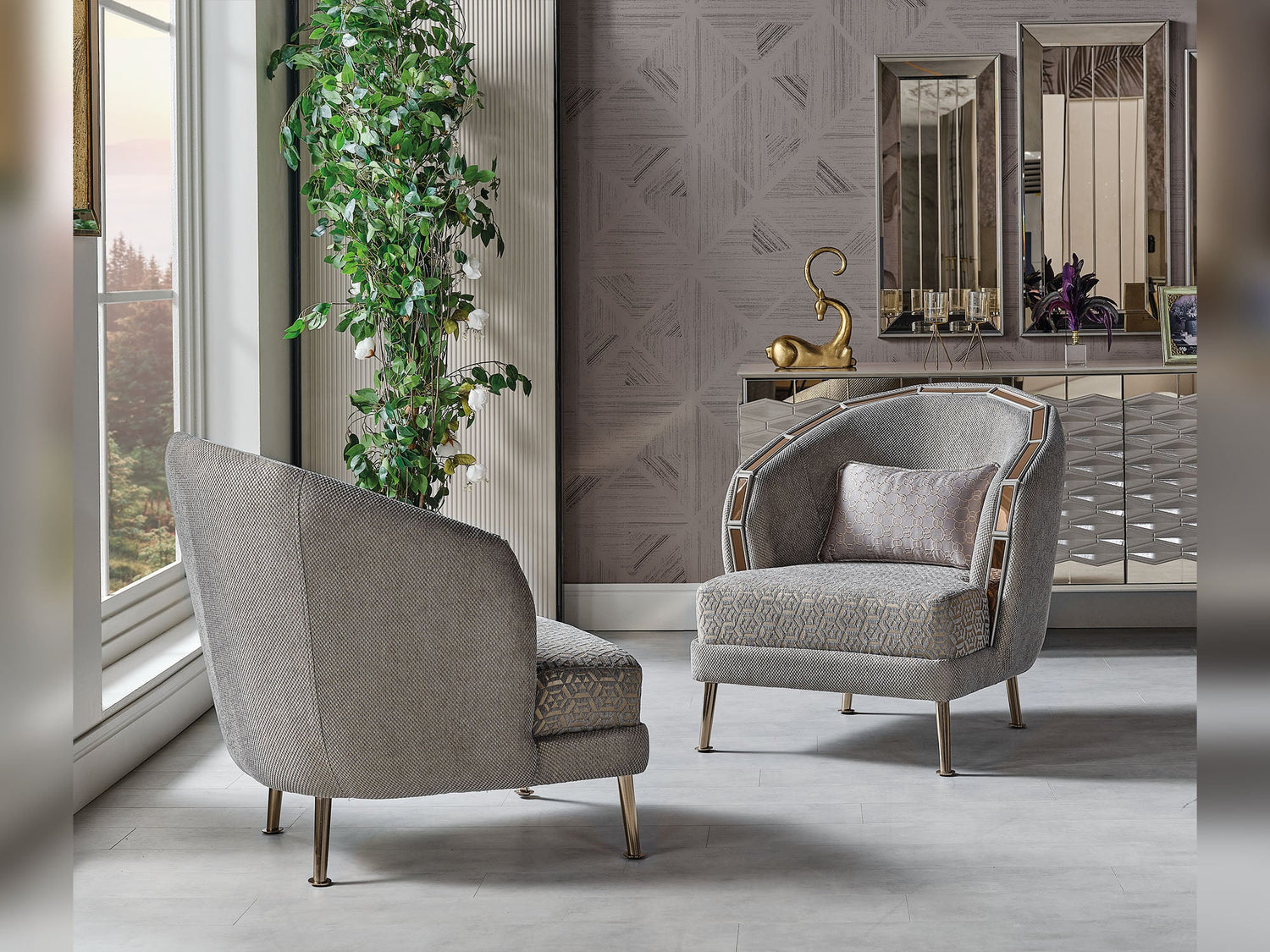 Gokce Chair in Grey