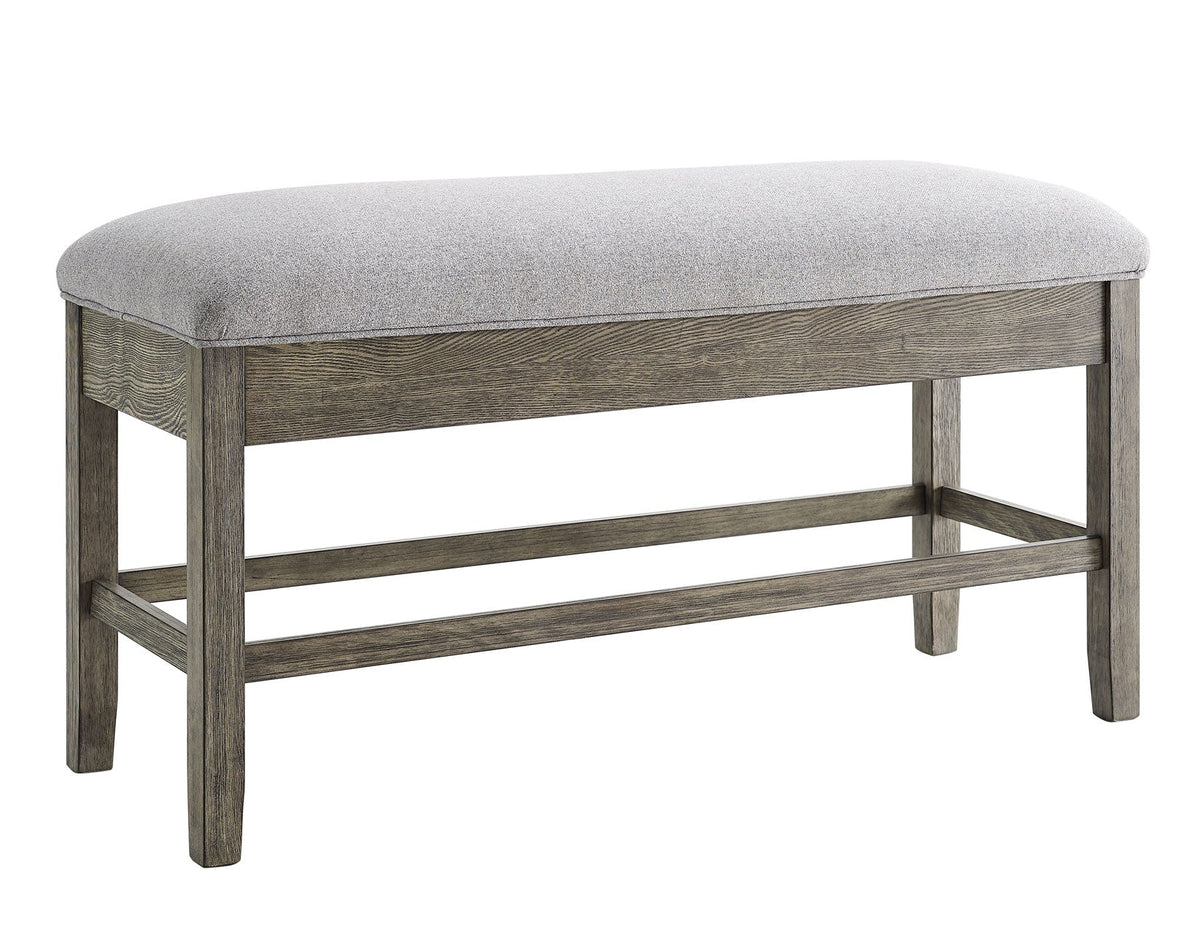 Grayson Driftwood Storage Counter Bench