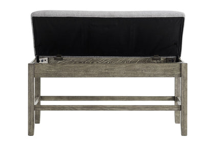 Grayson Driftwood Storage Counter Bench