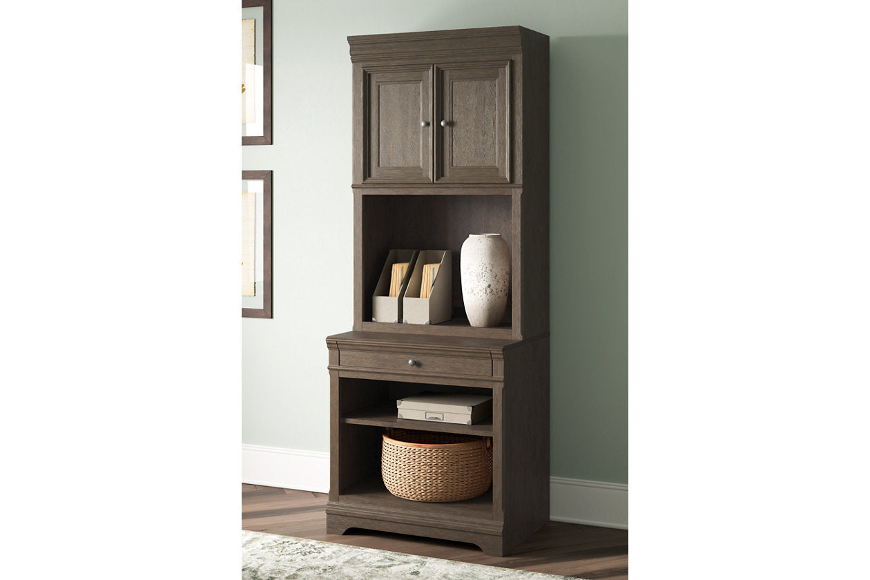 Janismore Weathered Gray Bookcase -  Ashley - Luna Furniture