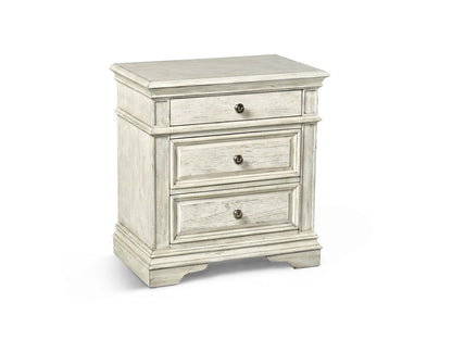 Highland Park Cathedral White 4-Piece Queen Bedroom Set (Queen Bed/DR/MR/NS)