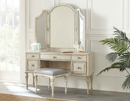 Highland Park Cathedral White Vanity Desk (Desk Only)