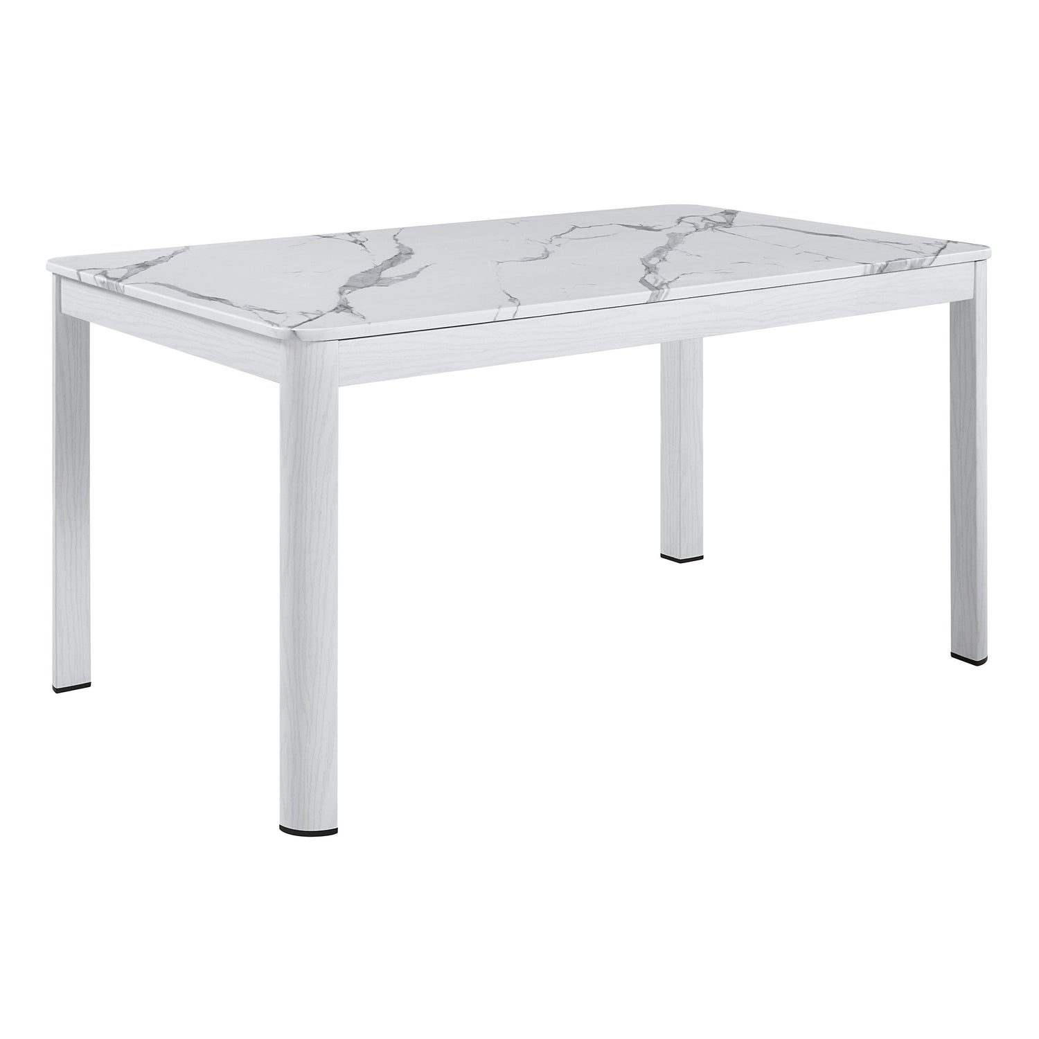 Hollis White/Beige Stone Top Dining Set from Homelegance - Luna Furniture
