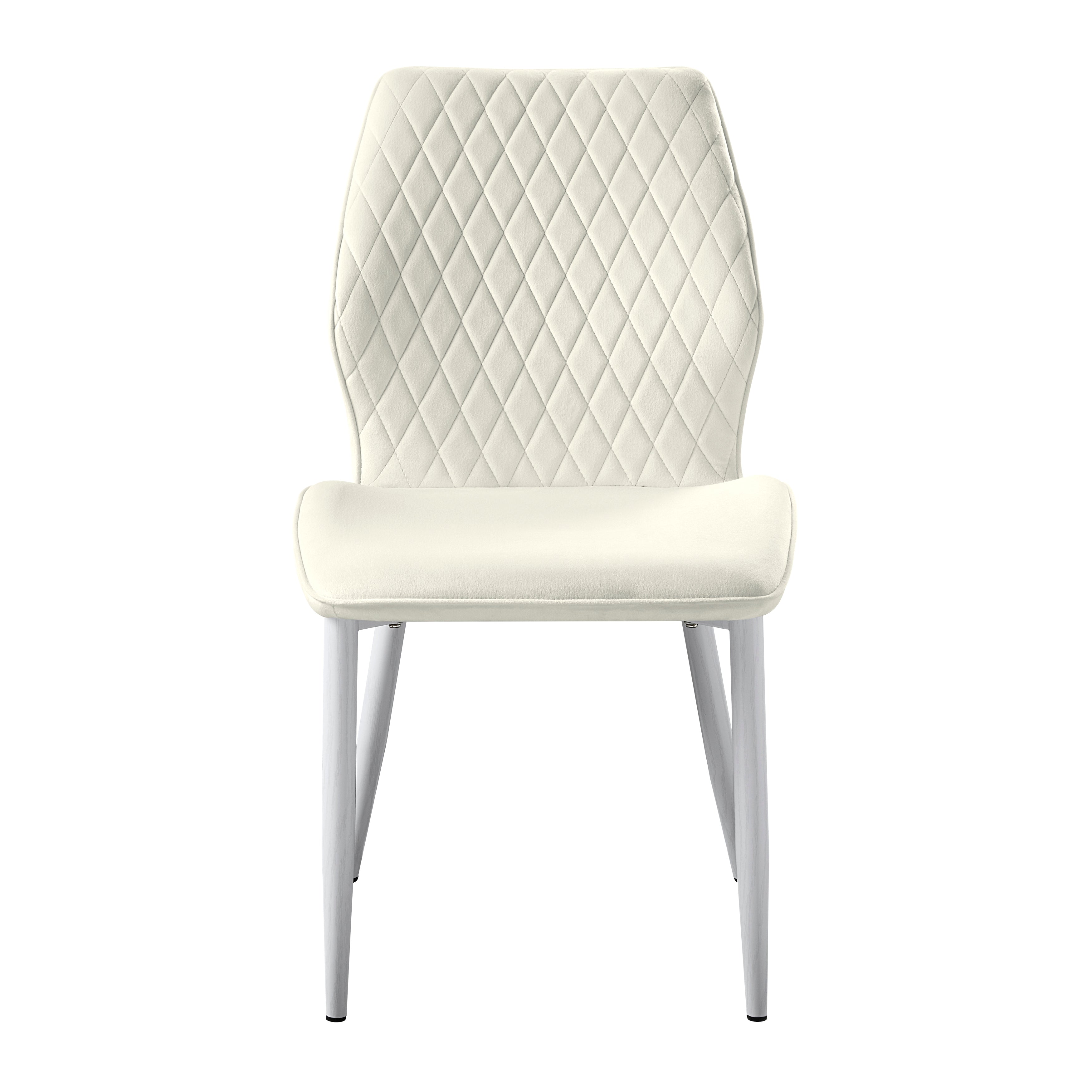 Hollis White/Beige Stone Top Dining Set from Homelegance - Luna Furniture