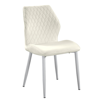 Hollis White/Beige Stone Top Dining Set from Homelegance - Luna Furniture