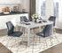 Hollis White/Dark Gray Stone Top Dining Set from Homelegance - Luna Furniture