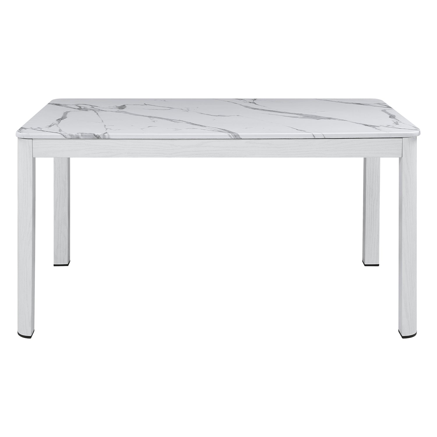 Hollis White/Dark Gray Stone Top Dining Set from Homelegance - Luna Furniture