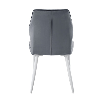 Hollis White/Dark Gray Stone Top Dining Set from Homelegance - Luna Furniture