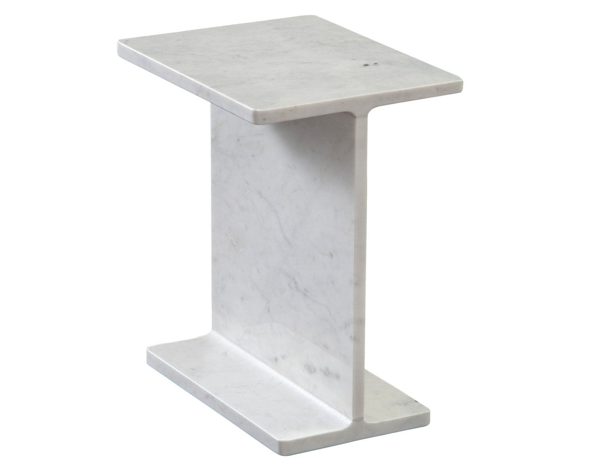 Irma Banswara White Marble Accent Table