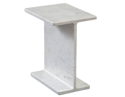 Irma Banswara White Marble Accent Table