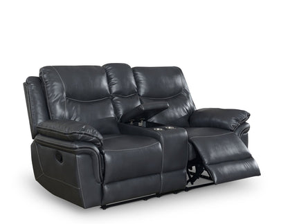 Isabella Gray Manual Reclining Console Loveseat