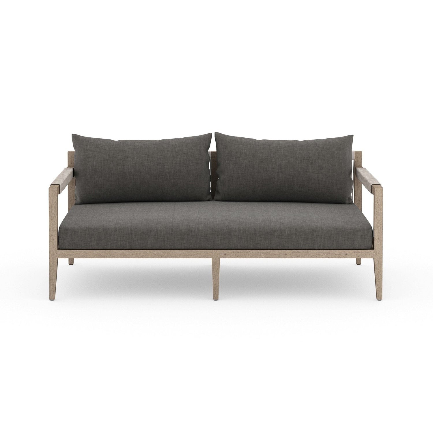 Sherwood Outdoor Sofa, Washed Brown in Venao Charcoal
