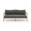 Sherwood Outdoor Sofa, Washed Brown in Venao Charcoal