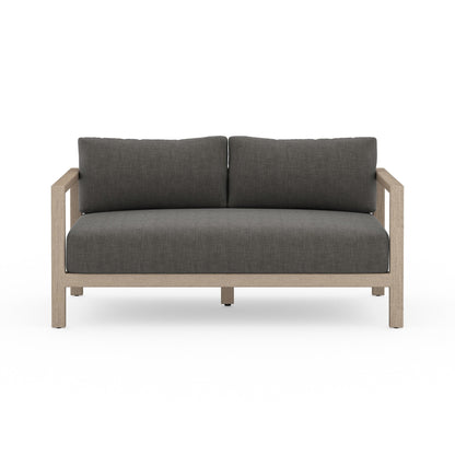 Sonoma Outdoor Sofa, Washed Brown in Venao Charcoal