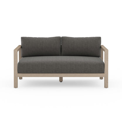 Sonoma Outdoor Sofa, Washed Brown in Venao Charcoal
