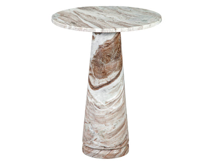 Joni 18″ Round Toronto Brown Marble Accent End Table