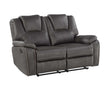 Katrine Charcoal Manual Reclining Loveseat