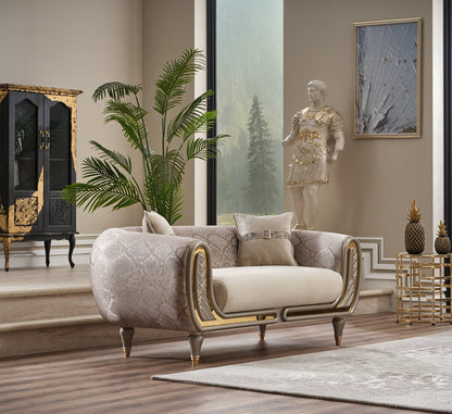 Lima Stationary Loveseat in Cream