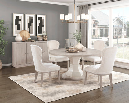 Lofton Light Gray/Ivory 60" Round Dining Set from Homelegance - Luna Furniture