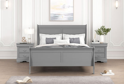 Louis Philippe Gray Transitional Bedroom Set