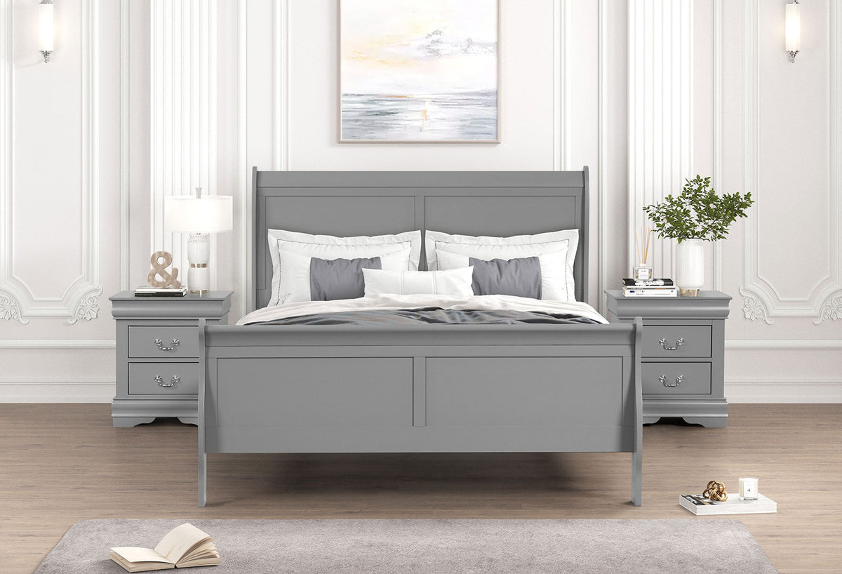 Louis Philippe Gray Transitional Youth Bedroom Set