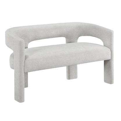 Marais Ebony/Light Gray Boucle 6-Piece Dining Set with Bench from Homelegance - Luna Furniture