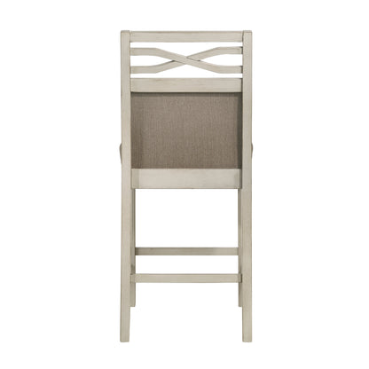 Maribelle Light Oak/Gray 7-Piece Counter Height Set from Homelegance - Luna Furniture