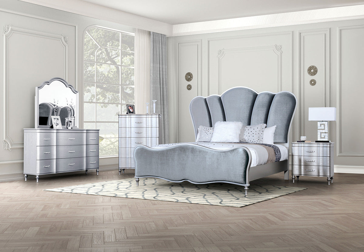 Melodi Parc Silver Glam Bedroom Set