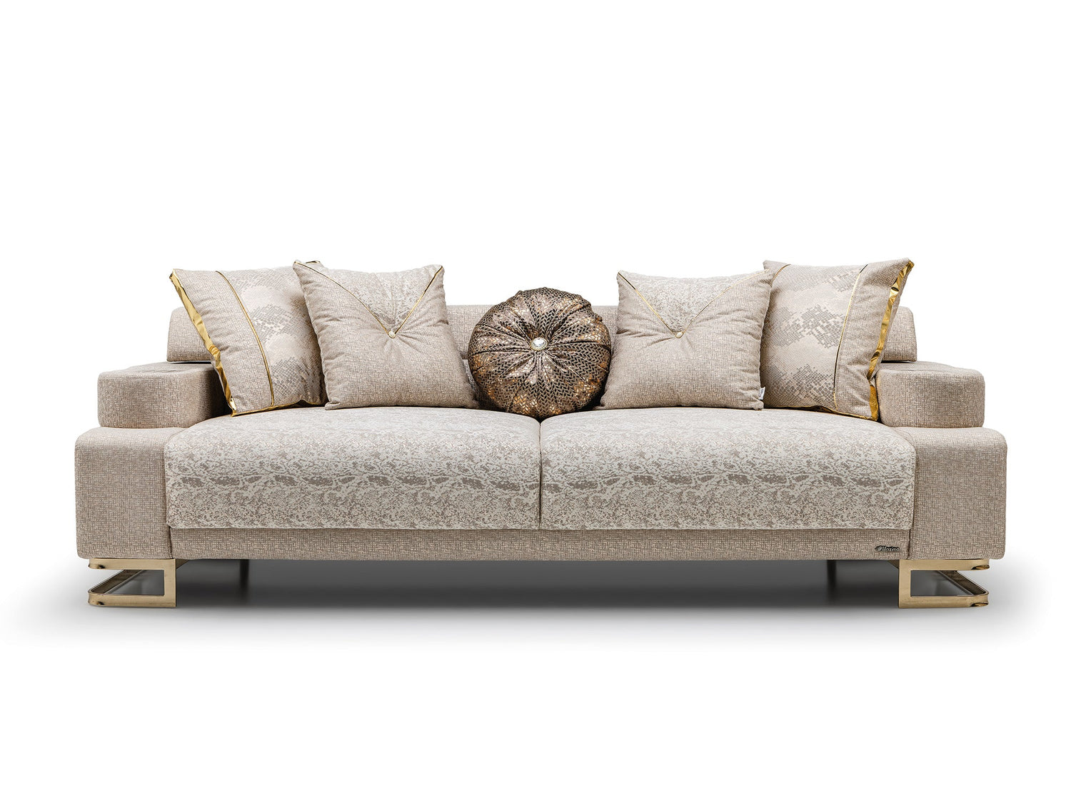 Monza 3-pieces (Sofa &amp; Loveseat &amp; Chair) Livingroom Set in Cream