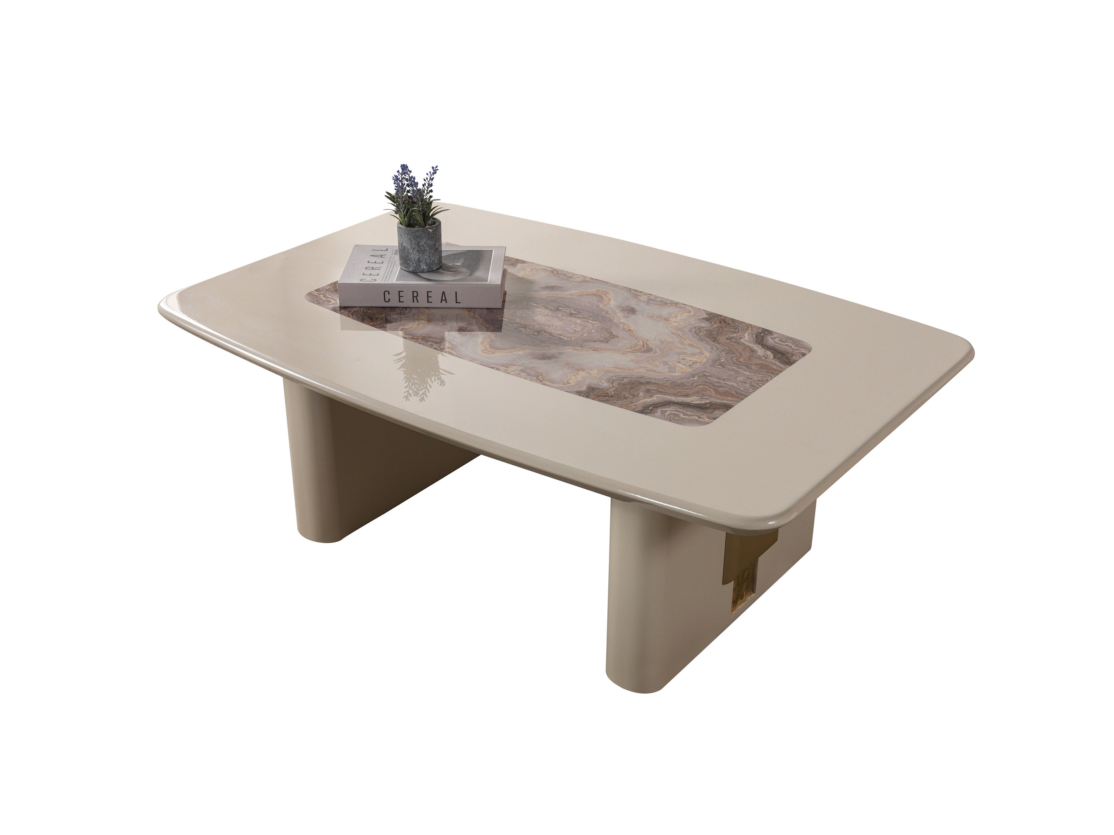 Carlina Ivory High-Gloss Coffee Table