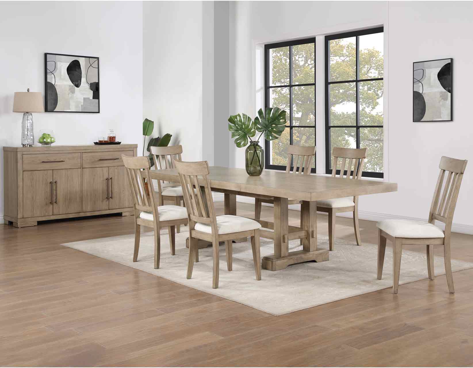 Napa 5-Piece 72-108-inch Dining Set, Sand(Table &amp; 4 Side Chairs)