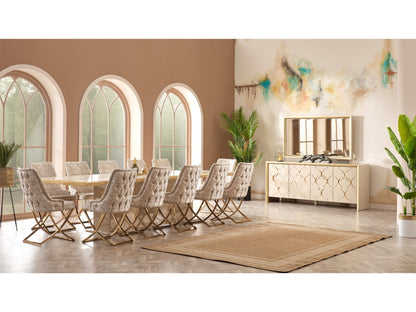 Napoli Diningroom (Consol With Mirror &amp; Dining Table &amp; 6 Dining Chair)