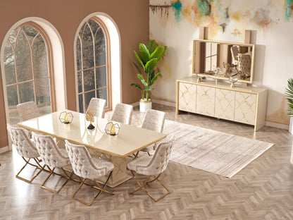 Napoli Diningroom (Consol With Mirror &amp; Dining Table &amp; 6 Dining Chair)