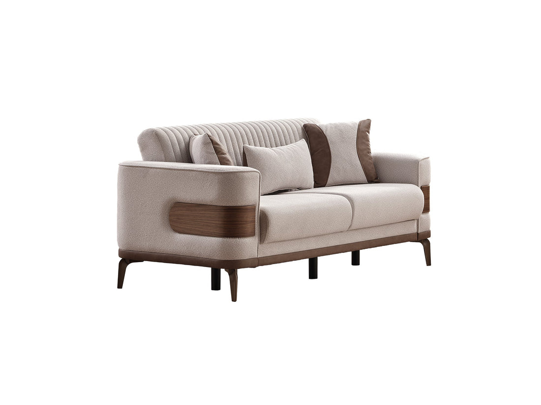 New Mood Convertible Loveseat in Cream
