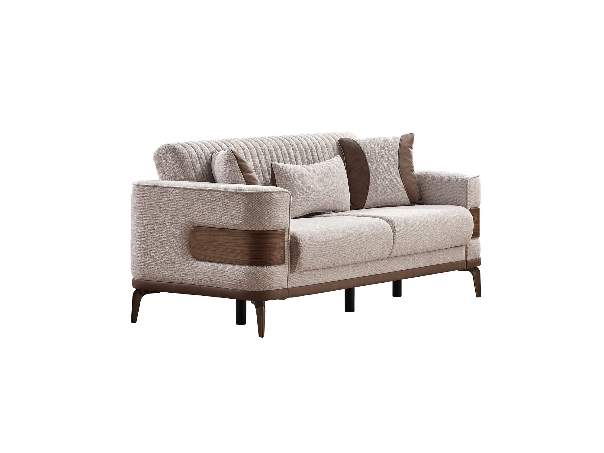 New Mood Convertible Loveseat in Cream