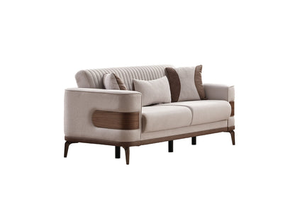 New Mood Convertible Loveseat in Cream