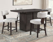 Oakley Charcoal Brown Counter Height Dining Set