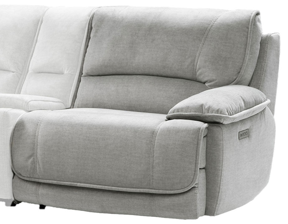 Olsen Right-Arm-Facing Dual Power Zero-Gravity Recliner, Silver