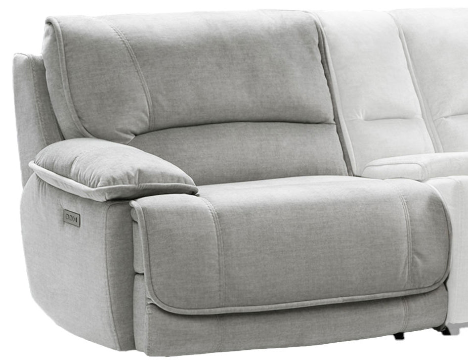 Olsen Left-Arm-Facing Dual Power Zero-Gravity Recliner, Silver